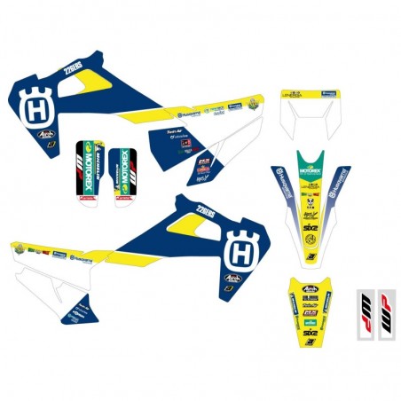 Blackbird Komplet Naklejek (Oklein) Husqvarna Fc/Tc '19-'22, Te/Fe '20-'21 Replica Trophy 2021 - Zastępuje E2615R4