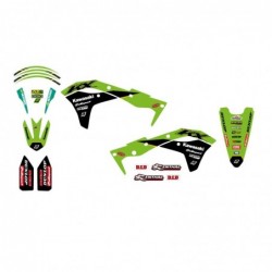 Blackbird Komplet Naklejek (Oklein) Kawasaki Kxf 250 '17-'20 Replica Kawasaki Racing Team 2021