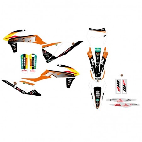 Blackbird Komplet Naklejek (Oklein) Ktm Sx/Sxf'19-'22 , Exc '20-'22 Replica Ktm Trofeo 2021 Kolor PomarańCzowy/Czarny
