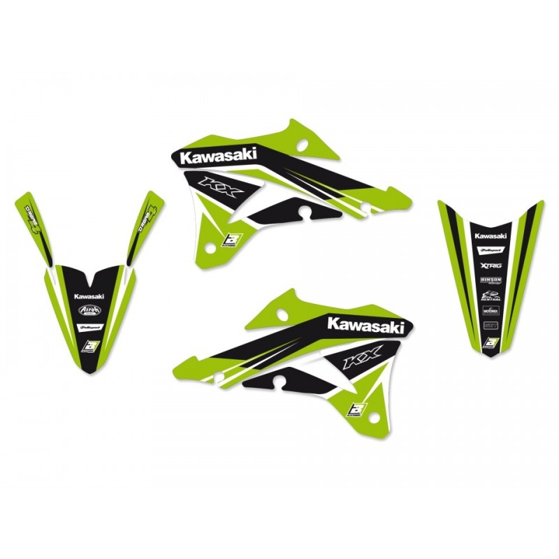 Blackbird Komplet Naklejek (Oklein) Kawasaki Kx 85 '19-'23, Dream 4 Kolor Zielony/ Czarny