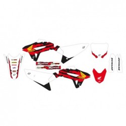 Blackbird Komplet Naklejek (Oklein) Honda Crf 250 '22-'23, Crf 450 '21-'23 Retro 2, Kolor Czerwony/Biały/Czarny