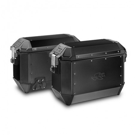 Kappa Kufry Boczne 36L Monokey Kms K'Mission Aluminiowe Black Line (Para - 2 Szt)