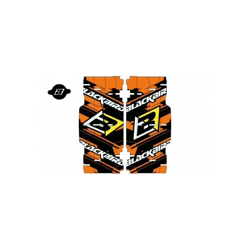 Blackbird Naklejki Na Osłonę Chłodnicy Rad Louver Decals Sx/Sxf '07-'10 Kolor PomarańCzowy/Czarny-