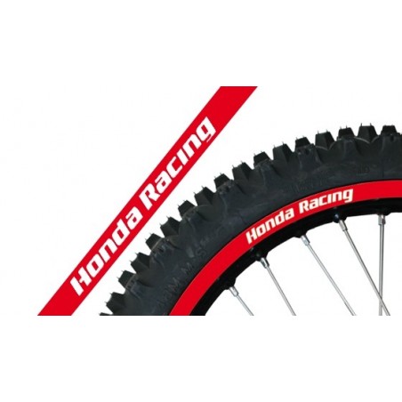 Blackbird Komplet Naklejek (Oklein) Na Felgi Honda Racing Kolor Czerwony