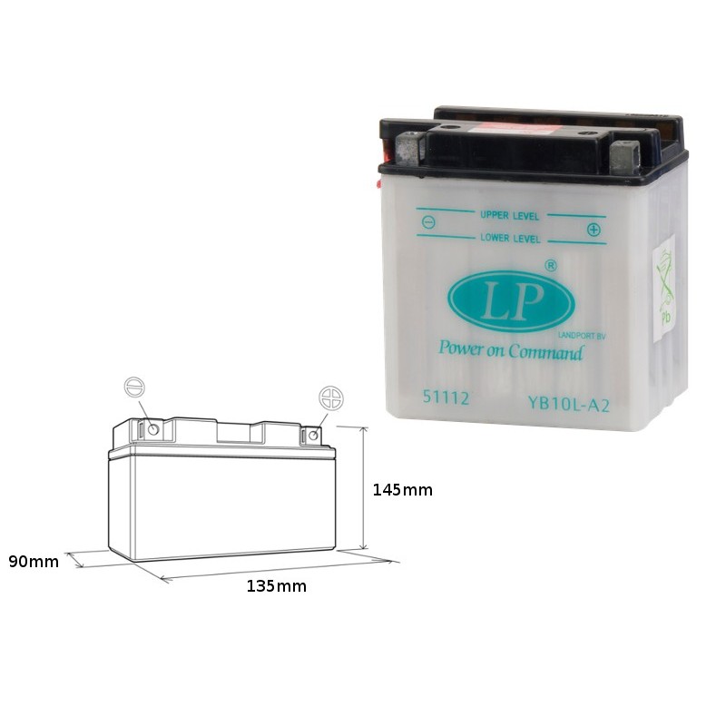 Landport Akumulator Yb10L-A2 12V 11Ah 136X91X146 Obsługowy - Bez Elektrolitu (5)
