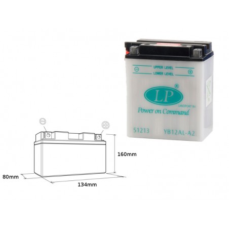 Landport Akumulator Yb12Al-A2 12V 12Ah 135X81X161 (Gb12Ala) Obsługowy - Bez Elektrolitu (5)