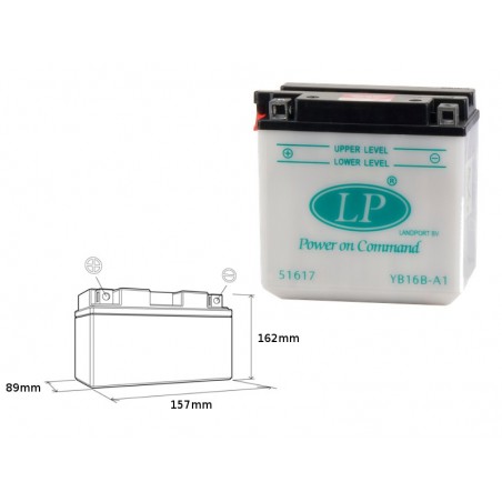 Landport Akumulator Yb16B-A1 Suzuki Vs 600/750/800 Intruder Obsługowy - Bez Elektrolitu (5)