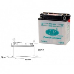Landport Akumulator Yb9-B 12V 9Ah 137X76X140 (12N9-4B-1) Obsługowy - Bez Elektrolitu (5)