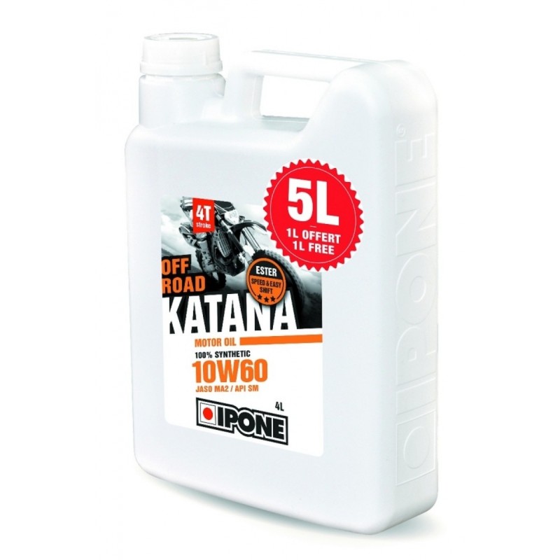 Ipone Katana Off Road 10W60 Olej Silnikowy 100% Syntetyk 5L (Ester, Ma2) - 4+1 (Akc) (4)