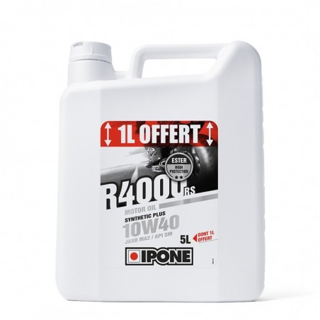 Ipone R4000 Rs 10W40 Olej Silnikowy Semisyntetyk 5L (Ester, Ma2) - 4+1 (Akc) (4)