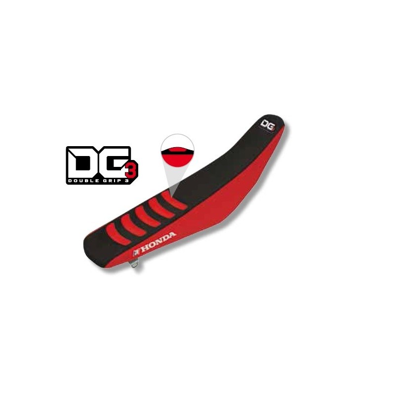 Blackbird Pokrowiec/Poszycie Na Siedzenie Honda Crf 450R '05-'08 Double Grip 3 Kolor Czarny/Czerwony