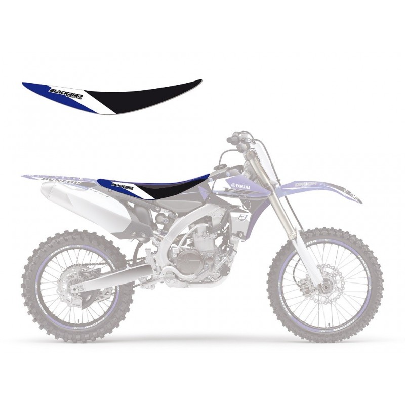 Blackbird Pokrowiec/Poszycie Na Siedzenie Yamaha Yzf 450 '10-'13 Dream 3, Kolor Czarny/Biały/Niebieski -