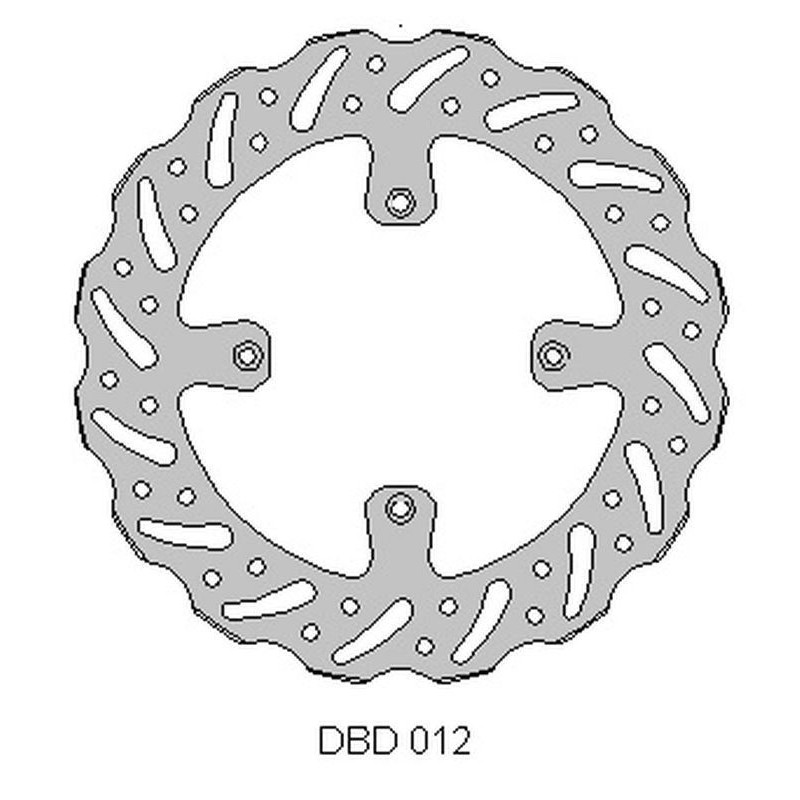 Delta Braking Tarcza Hamulcowa Przód Kawasaki Kx 125 '89-'02, Kx 250 '89-02, Wave (250X100X3Mm) (4X6,5Mm) (Ng1761,Ng137)