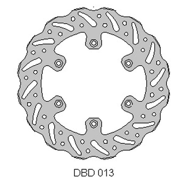 Delta Braking Tarcza Hamulcowa Tył Kawasaki Kx 125 '89-'02, Kx 250 '89-02, Wave (220X100X4Mm) (6X6,5Mm) (Ng138)