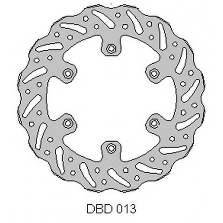 Delta Braking Tarcza Hamulcowa Tył Kawasaki Kx 125 '89-'02, Kx 250 '89-02, Wave (220X100X4Mm) (6X6,5Mm) (Ng138)