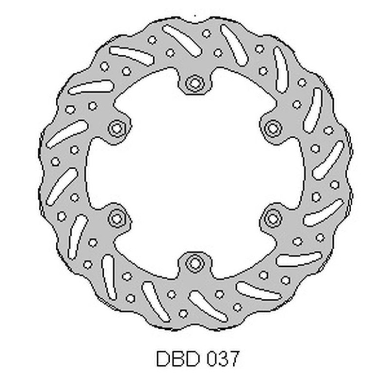 Delta Braking Tarcza Hamulcowa Tył Ktm 2T/4T '91-21, Husaberg, Husquarna, Gas-Gas 21, Wave (220X110X4Mm) (6X6,5Mm) (Ng129,Ng141)