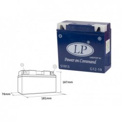 Landport Akumulator Żelowy G12-19 12V 19Ah 182X82X170 Bmw Bezobsługowy - Zalany (2)