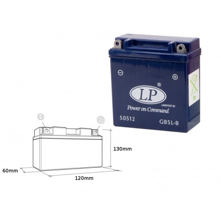 Landport Akumulator Żelowy Gb5L-B 12V 5Ah 120X60X128 Mm Bezobsługowy - Zalany (6)