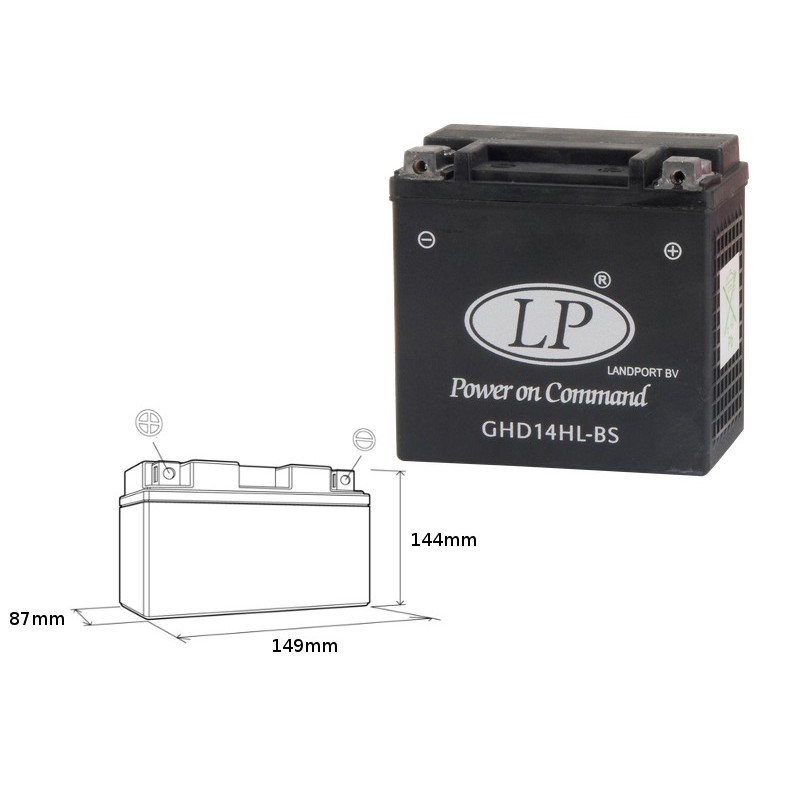 Landport Akumulator Żelowy Ghd14H-3 12V 14Ah 149X87X144 Bezobsługowy - Zalany - Zastepuje Ghd14Hlbs L (4)