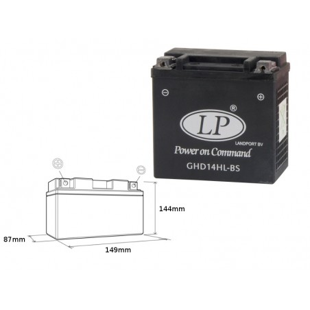 Landport Akumulator Żelowy Ghd14H-3 12V 14Ah 149X87X144 Bezobsługowy - Zalany - Zastepuje Ghd14Hlbs L (4)