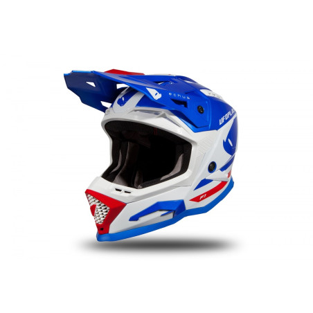 Kask UFO Echus Cross Niebieski/Biały/Pomarańczowy - Kolekcja 2024