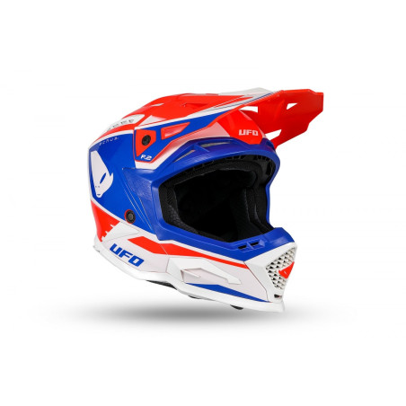 Kask UFO Echus Cross Czerwony/Niebieski/Biały - Kolekcja 2024
