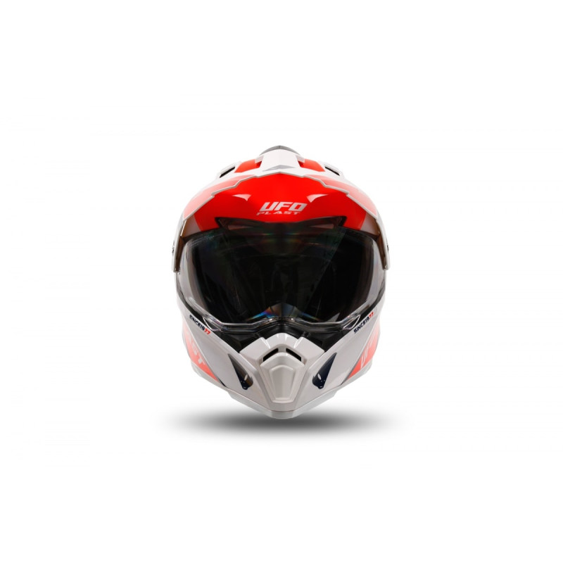 Kask ARIES DUAL CROSSOVER Kolor Biały/Czerwony/Niebieski Kolekcja 2024