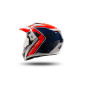 Kask ARIES DUAL CROSSOVER Kolor Biały/Czerwony/Niebieski Kolekcja 2024