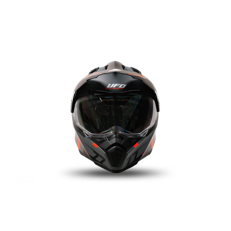 Kask ARIES DUAL CROSSOVER Kolor Czarny/Szary/Czerwony Fluo Kolekcja 2024