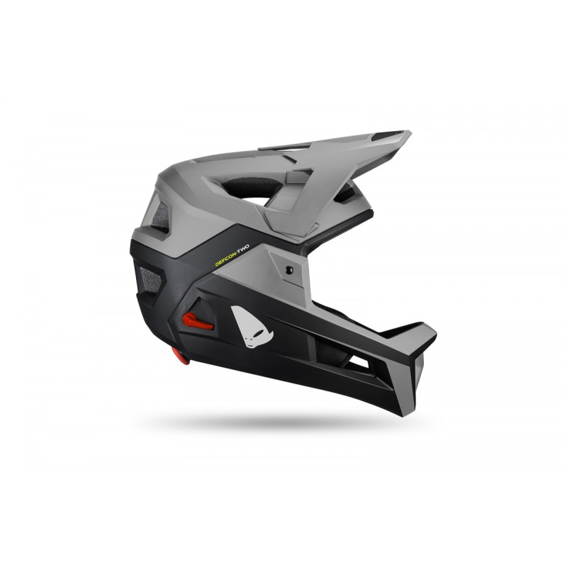 UFO Kask Rowerowy MTB / E-BIKE DEFCON-TWO z Wypinaną Szczęką Kolor Szary/Czarny