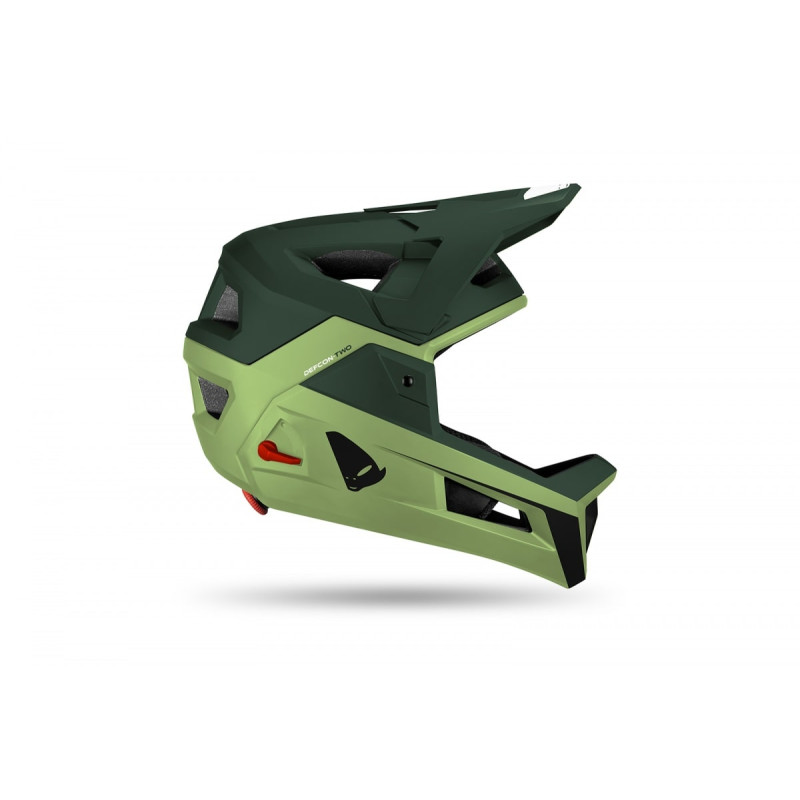 UFO Kask Rowerowy MTB / E-BIKE DEFCON-TWO z Wypinaną Szczęką Kolor Zielony/Khaki