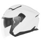 NOX Kask Otwarty JET z Blendą N130 SOLID Kolor Biały Połysk