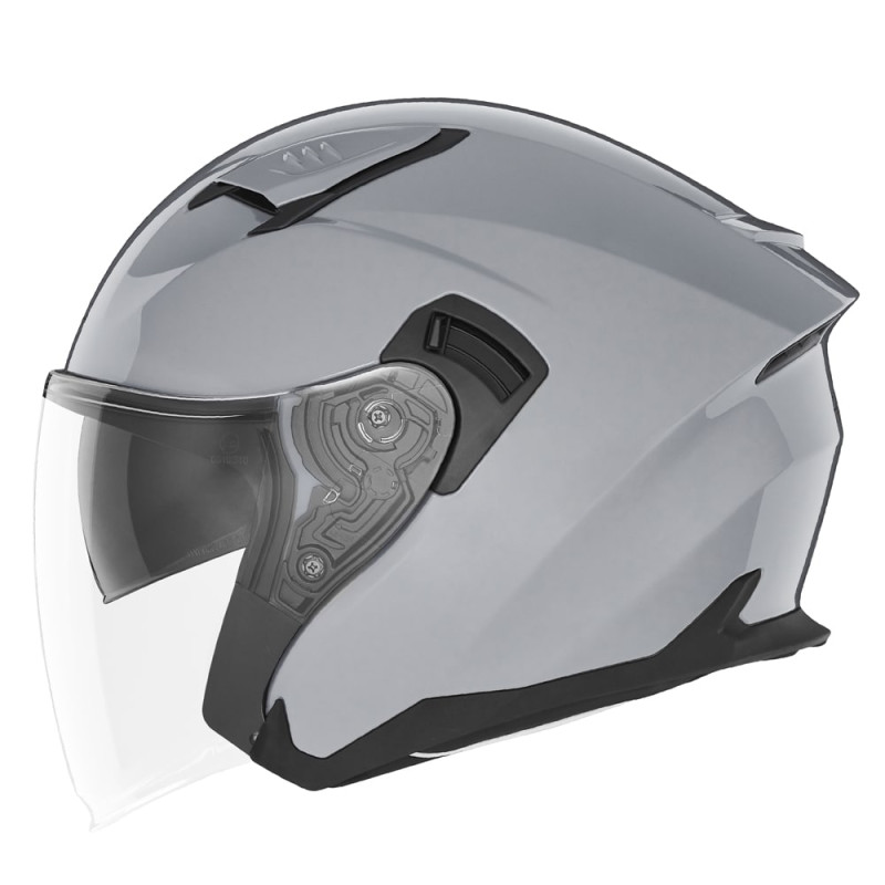 NOX Kask Otwarty JET z Blendą  N130 SOLID Kolor Szary Połysk
