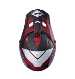 KASK KENNY CROSS/ENDURO TRACK CANDY RED - SZARY/CZERWONY/BIAŁY