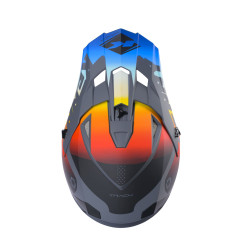 KASK KENNY CROSS/ENDURO TRACK GRADIENT SZARY/NIEBIESKI/CZERWONY