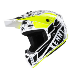 KASK KENNY CROSS/ENDURO PERFORMANCE STONE CZARNY/BIAŁY/ŻÓŁTY