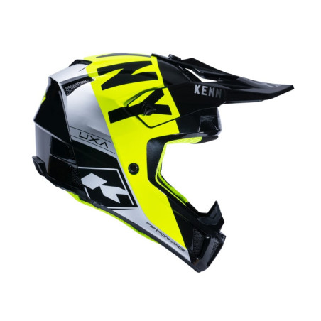 KASK KENNY CROSS/ENDURO PERFORMANCE BLACK/NEON YELLOW/SILVER - CZARNY/ŻÓŁTY/SREBRNY