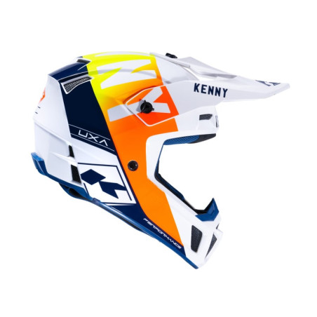 KASK KENNY CROSS/ENDURO PERFORMANCE WHITE/NAVY/ORANGE - BIAŁY/NIEBIESKI/POMARAŃCZOWY