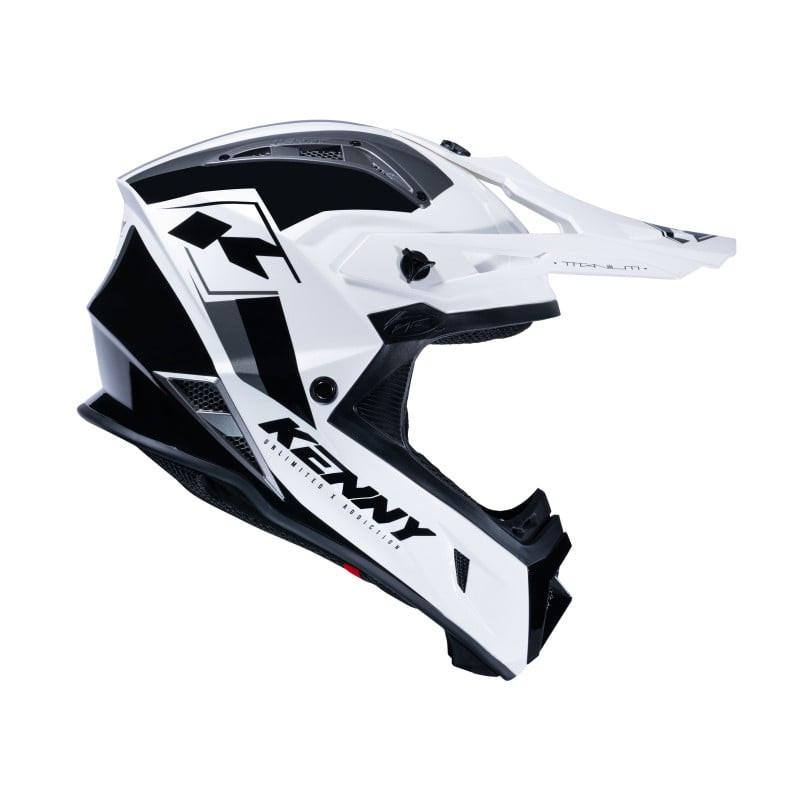 KASK KENNY CROSS/ENDURO TITANIUM BLACK/WHITE - BIAŁY/CZARNY