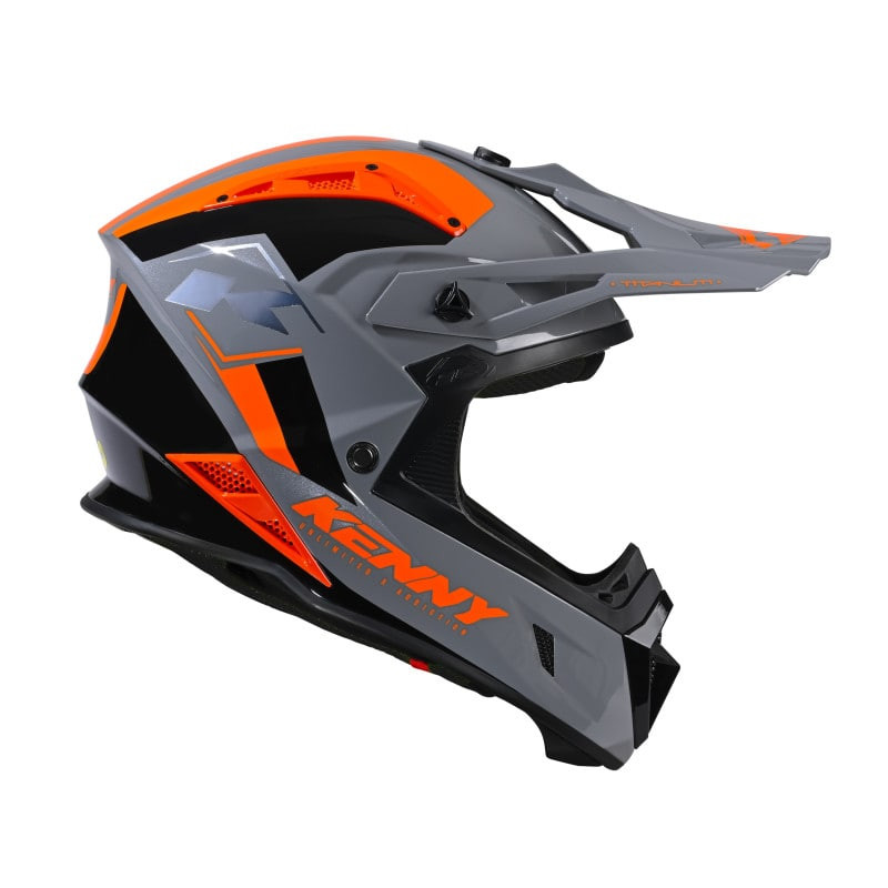 KASK KENNY CROSS/ENDURO TITANIUM GREY/ORANGE - SZARY/POMARAŃCZOWY/CZARNY