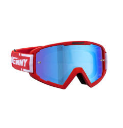 KENNY RACING GOGLE TRACK RED - BLUE LENS/NIEBIESKIE LUSTRO - CZERWONY/BIAŁY