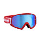 KENNY RACING GOGLE TRACK RED - BLUE LENS/NIEBIESKIE LUSTRO - CZERWONY/BIAŁY