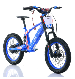 NAI e-BRO 18 motocykl elektryczny dla dzieci niebieski Model 2025