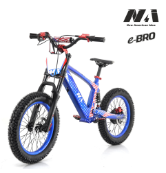 NAI e-BRO 18 motocykl elektryczny dla dzieci niebieski Model 2025