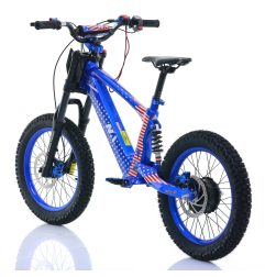NAI e-BRO 18 motocykl elektryczny dla dzieci niebieski Model 2025