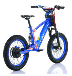NAI e-BRO 18 motocykl elektryczny dla dzieci niebieski Model 2025
