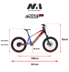 NAI e-BRO 20 motocykl elektryczny dla dzieci czerwony Model 2025