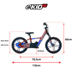 NAI e-KID 16 PRO motocykl dzieci, koła 16" z E-ABS