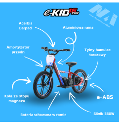 NAI e-KID 16 PRO motocykl dzieci, koła 16" z E-ABS