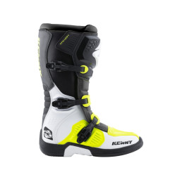 BUTY KENNY RACING CROSS/ENDURO TRACK WHITE/NEON YELLOW KOLOR BIAŁY/CZARNY/ŻÓŁTY FLUO